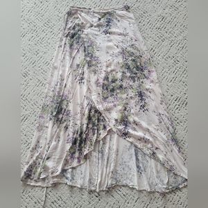 Lovestitch Watercolor Floral Wrap Skirt, Size M